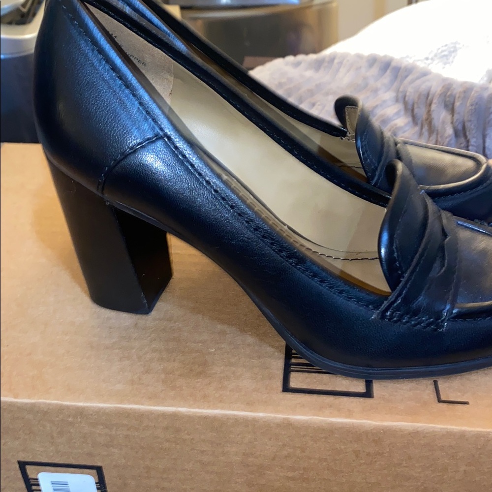Nine West Leather Heel Pumps Women’s Workwear Office Maryjane Size 7.5